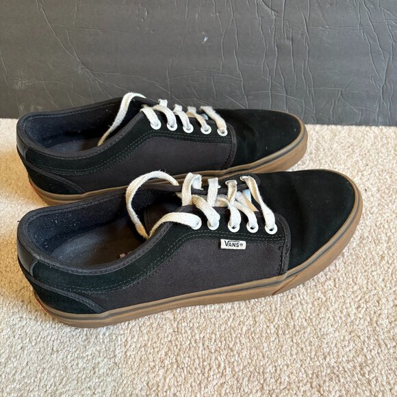 Vans Skate Boarding Shoes Canvas Low Top Men's Size 10.5 Black 721356 - Picture 1 of 10